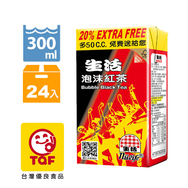 《生活》泡沫紅茶 300ccX24入  Bubble Black Tea