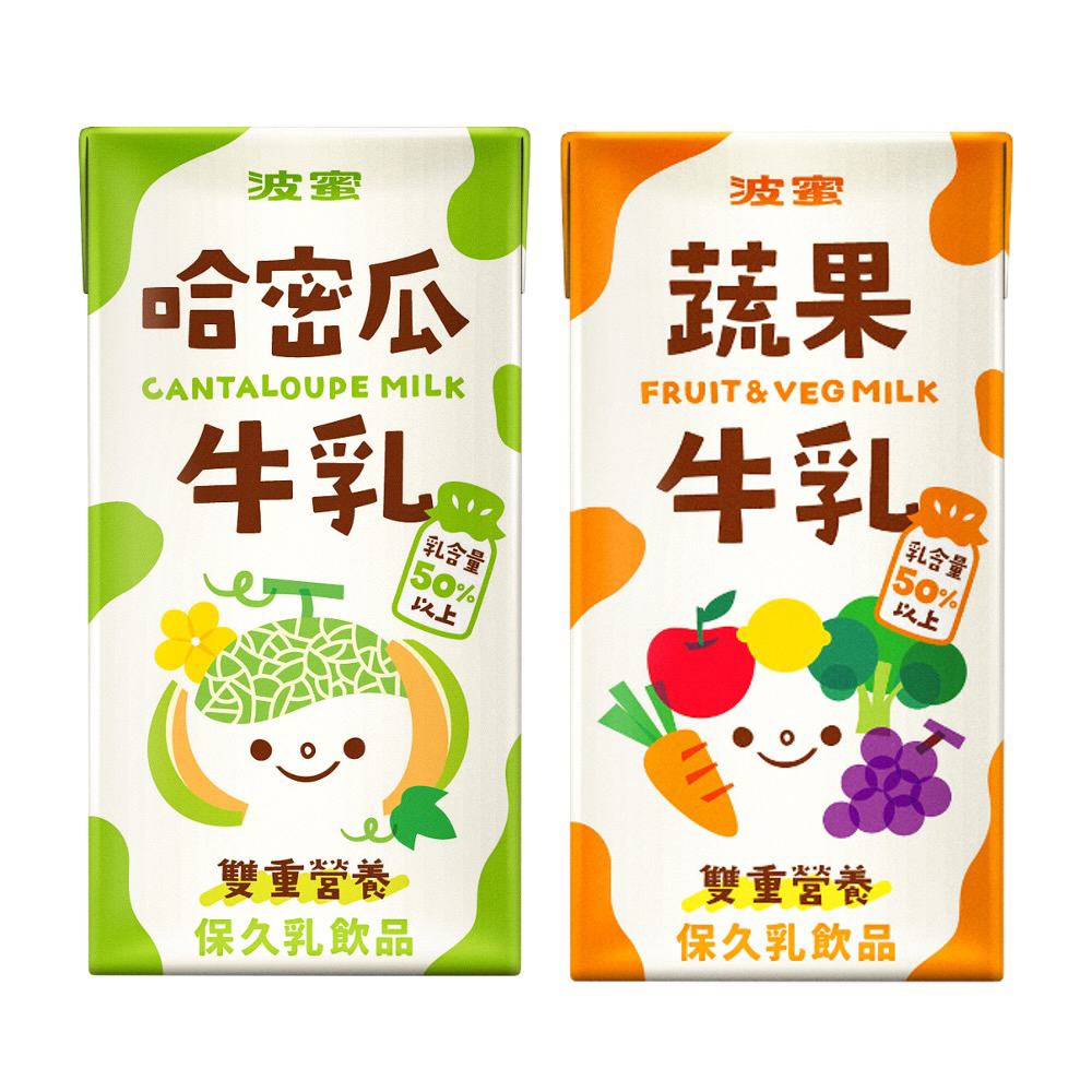 波蜜牛乳160ml 24入 箱 X2箱 蔬果 哈密瓜 Pchome 24h購物