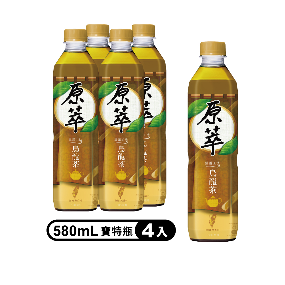 原萃包種烏龍茶寶特瓶580ml (4入/組)(無糖) - PChome 24h購物