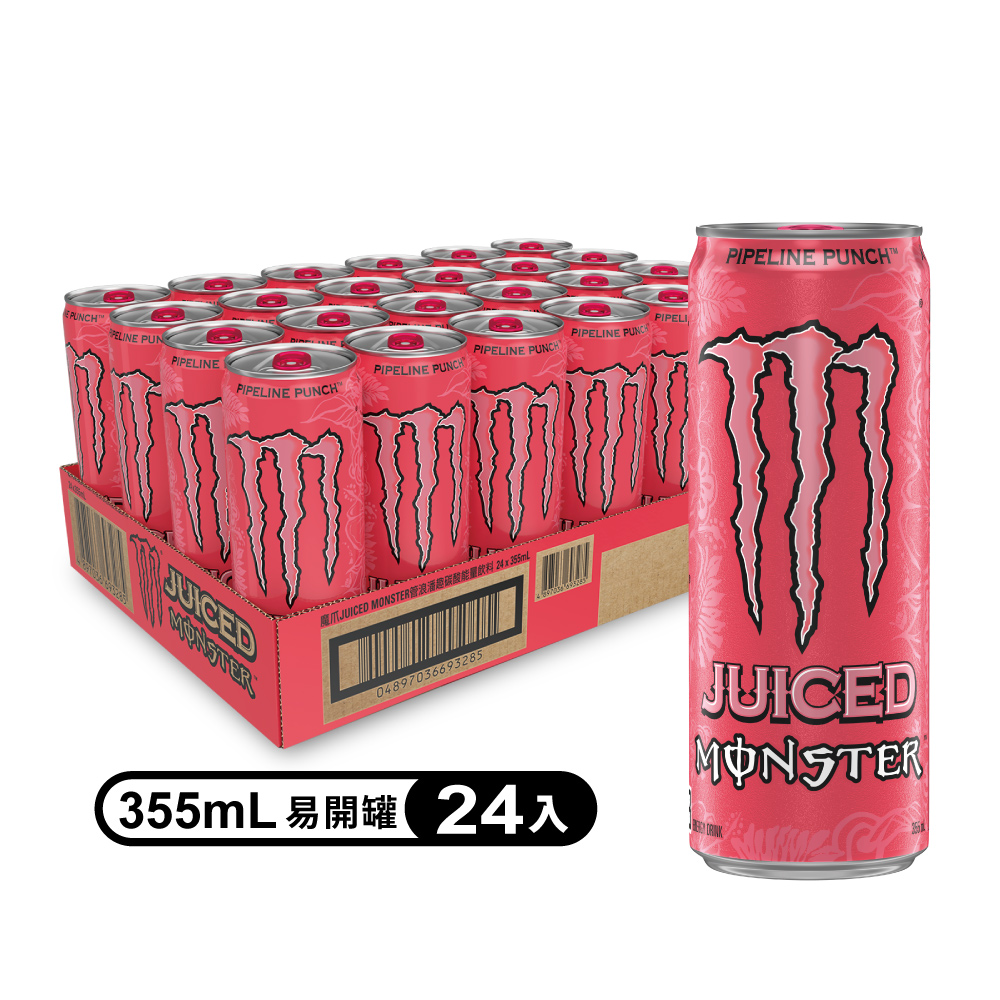 Monster Energy 魔爪 管浪潘趣碳酸能量飲料易開罐355ml (24入/箱)