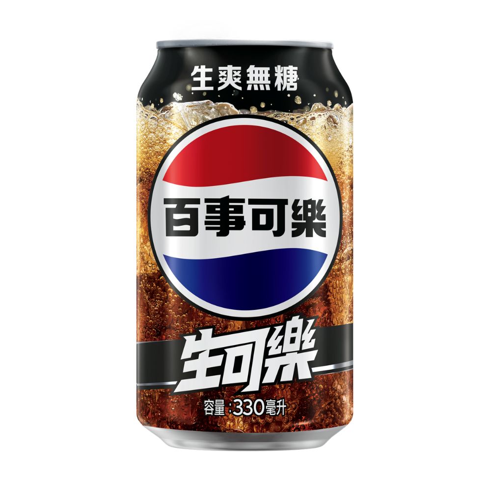 【百事可樂】無糖生可樂330ml(24入/箱)