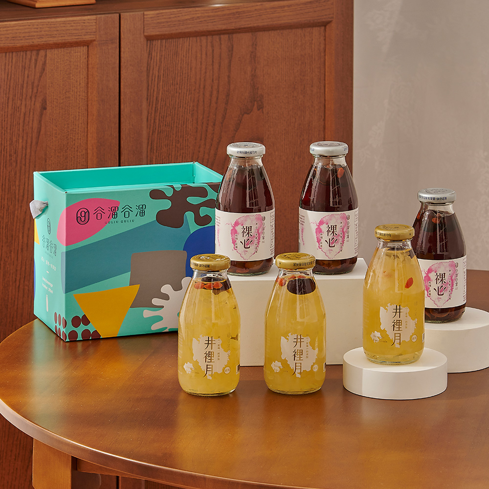 【谷溜谷溜】營養滋補組(井裡月+裸心)(禮盒裝) 295ml*6瓶/中秋禮盒