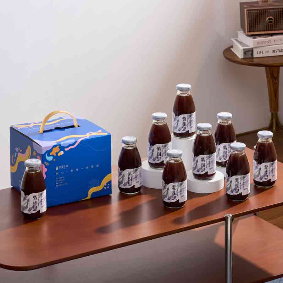 谷溜谷溜 紫相思(紫米紅豆飲)9入禮盒 295ml*9瓶/中秋禮盒