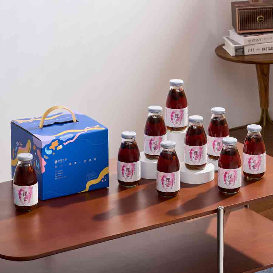 谷溜谷溜 裸心(桂圓紅棗)9入禮盒295ml*9瓶/中秋禮盒
