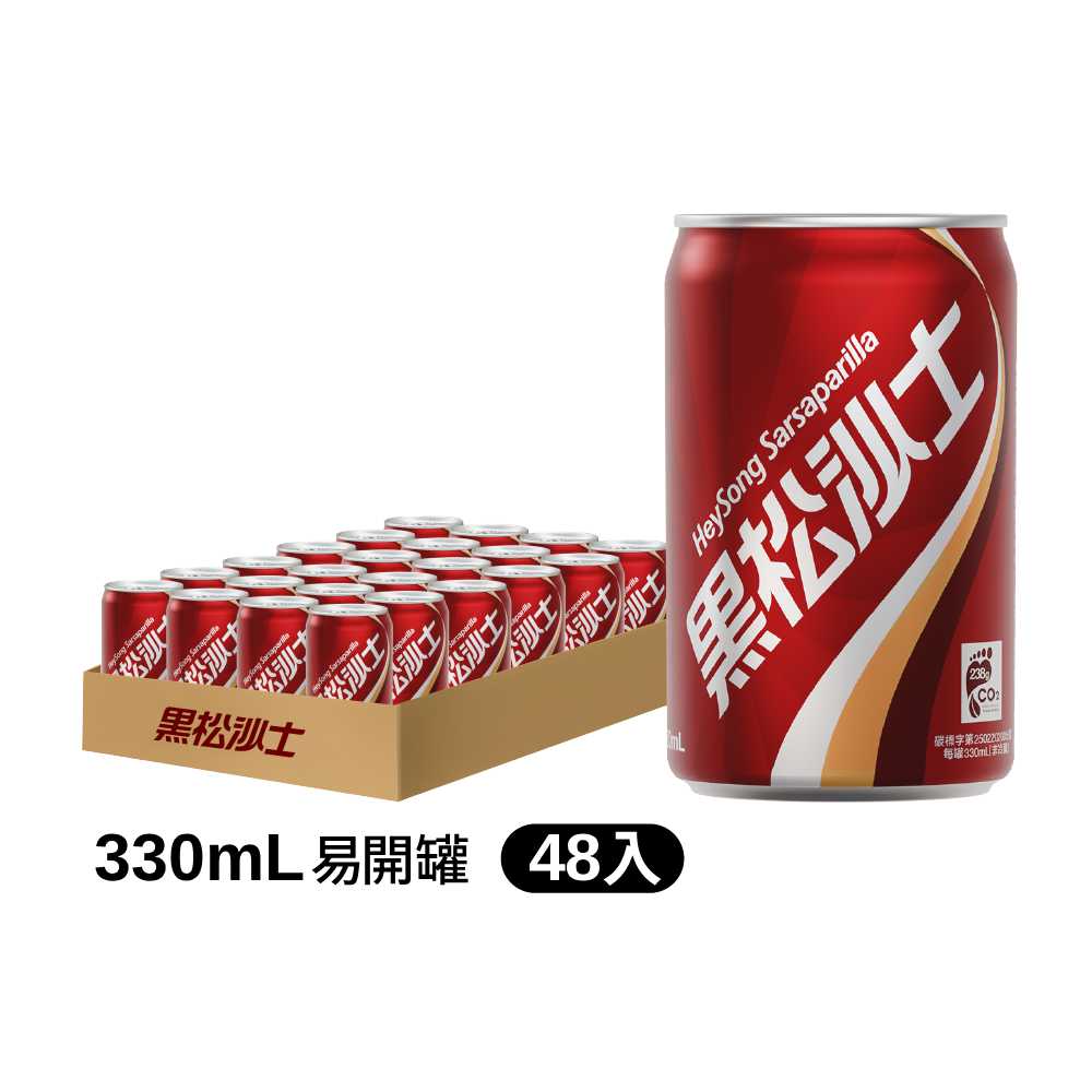 HeySong 黑松 沙士330ml (24入/箱)x2