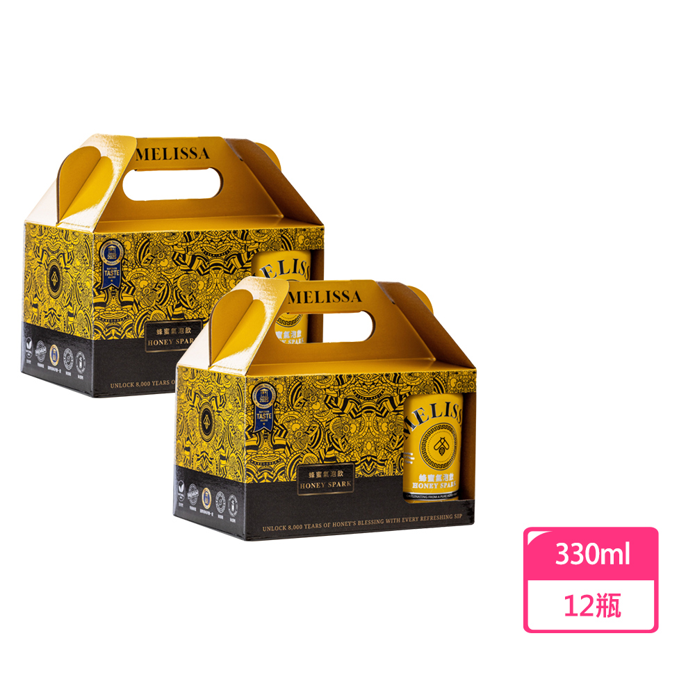 【Melissa】蜂蜜氣泡飲330mlx12瓶(6入裝X2盒)