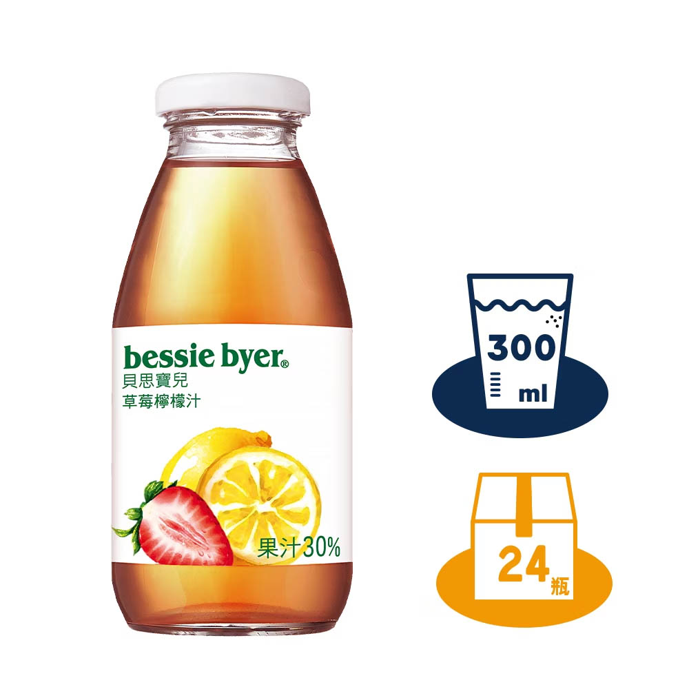 Bessie Byer 貝思寶兒草莓檸檬汁300mlx24入