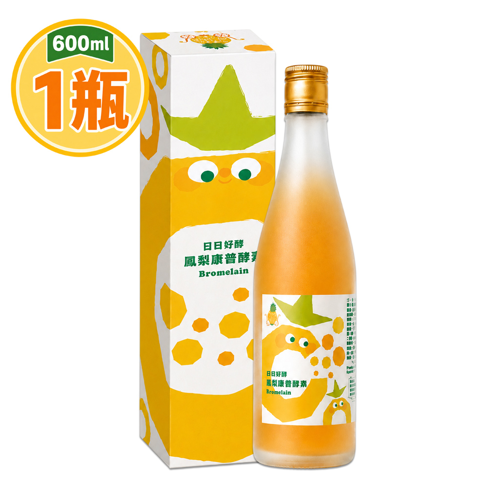 【THIS味販賣部】日日好酵 鳳梨康普酵素600mlx1瓶(禮盒)
