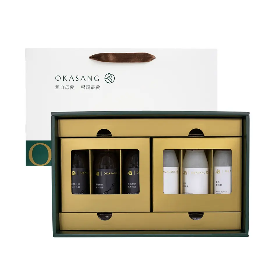 O卡桑 精裝黑白木耳露禮盒(六入木耳露)(195ml×6罐/盒)