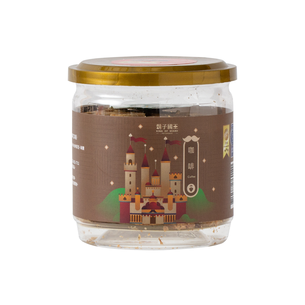 King Of Beard 鬍子國王 (2瓶組)蛋捲隨手瓶16根/瓶(90g)_原萃咖啡_咖啡蛋捲 手工蛋捲