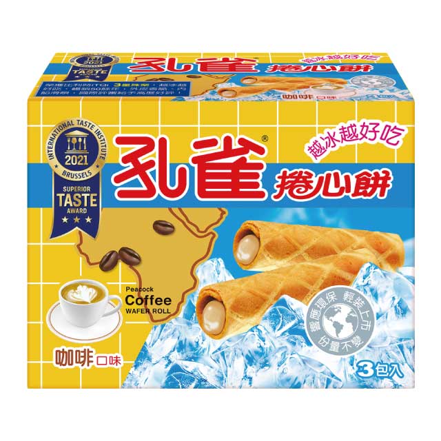 孔雀 雞蛋布丁捲心餅量販盒