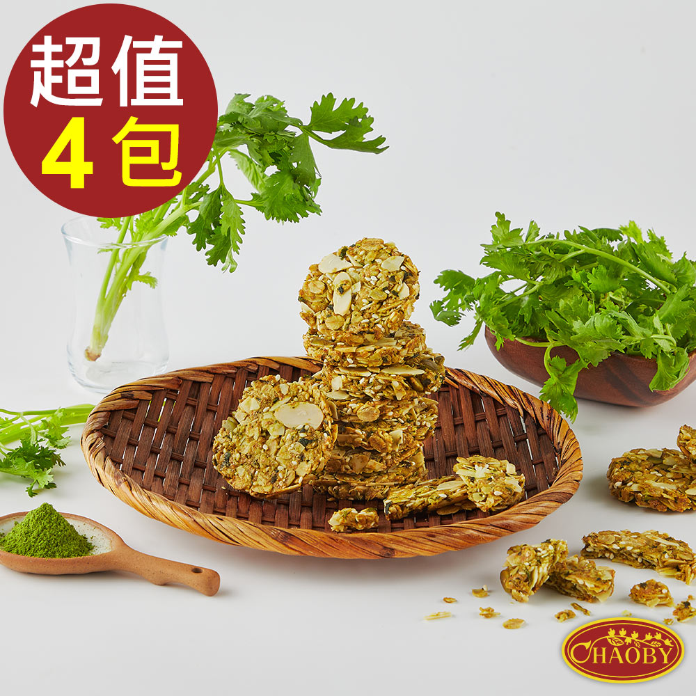 超比食品 纖女系燕麥脆片-台式香菜100g X4包