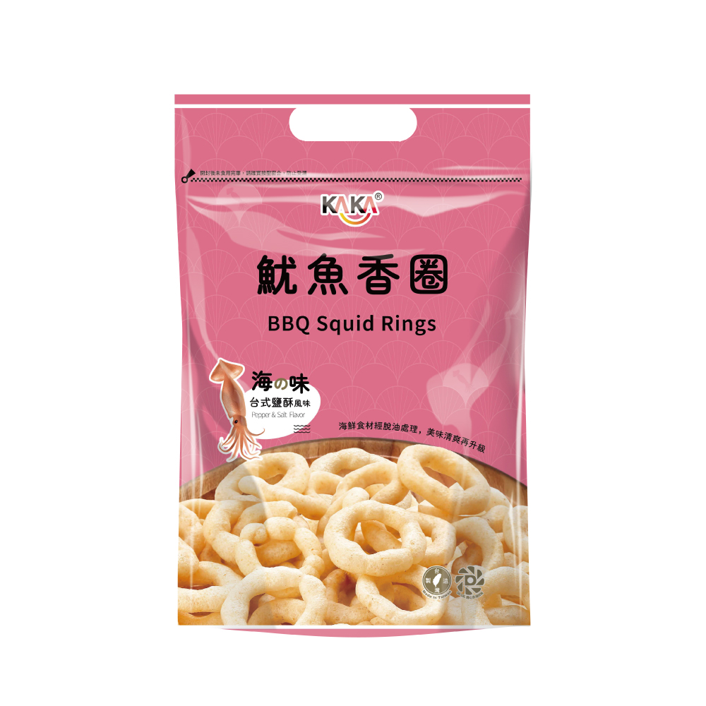 kaka 魷魚香圈-台式鹽酥 過年大容量分享包(80g/包)