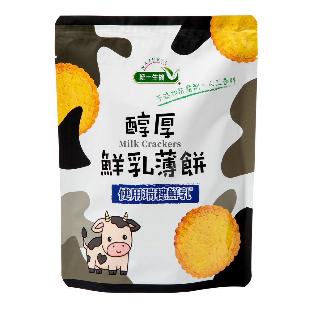 統一生機 醇厚鮮乳薄餅 x3包(100g/袋)