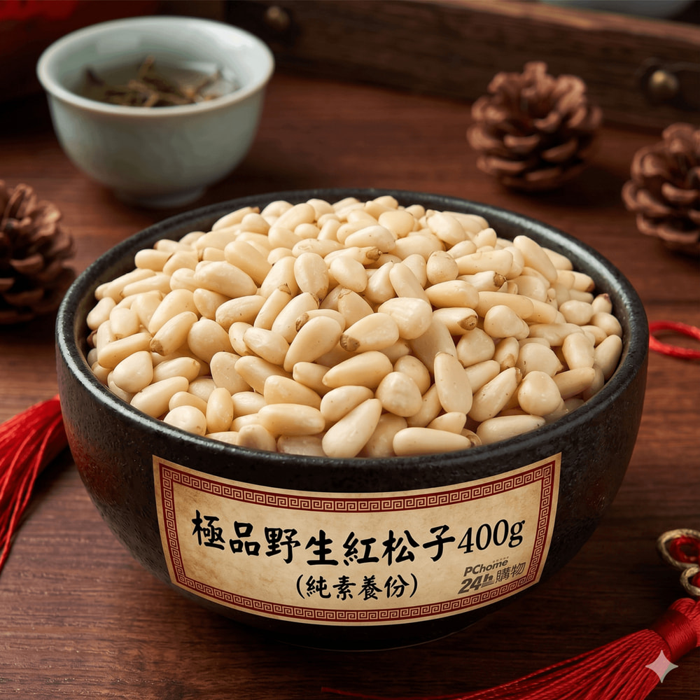 品鮮生活 極品野生紅松子400g(純素養份)