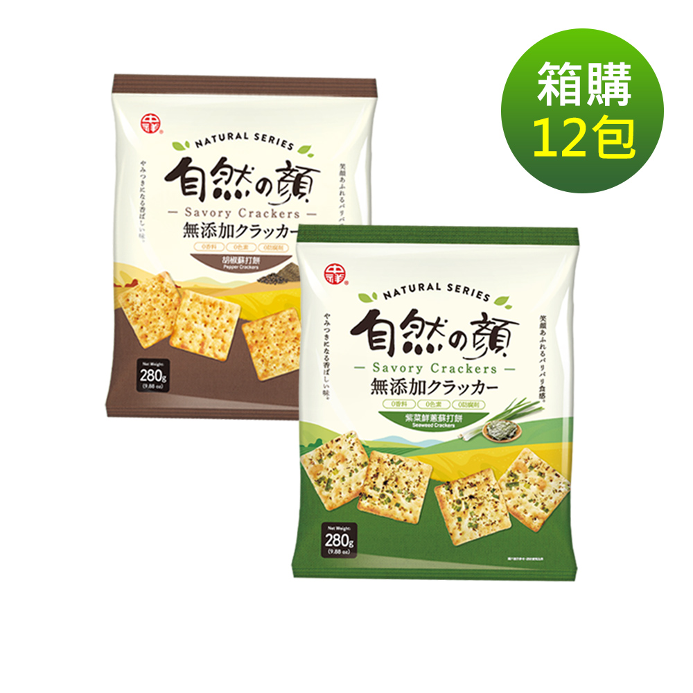 中祥 自然之顏蘇打餅系列(口味多選/箱) [自然の顏]