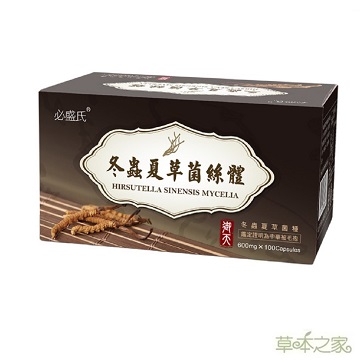 草本之家 冬蟲夏草菌絲體中華被毛孢(100粒)