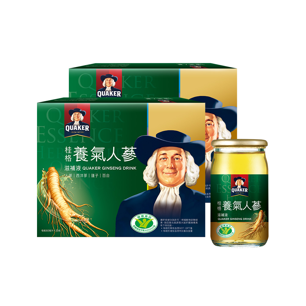 Quaker 桂格 養氣人蔘滋補液60mlx30入x2盒(共60入)