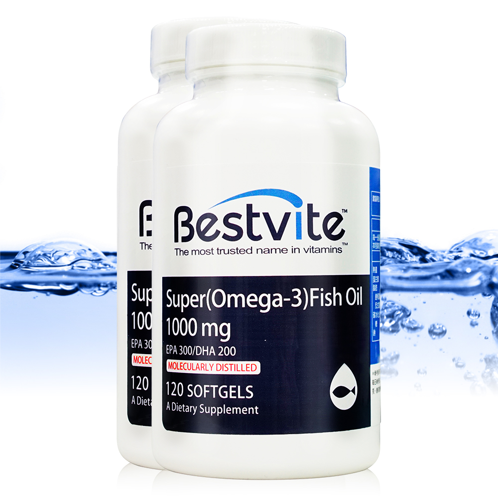 【美國BestVite】必賜力超級OMEGA-3魚油膠囊2瓶組 (120顆*2)