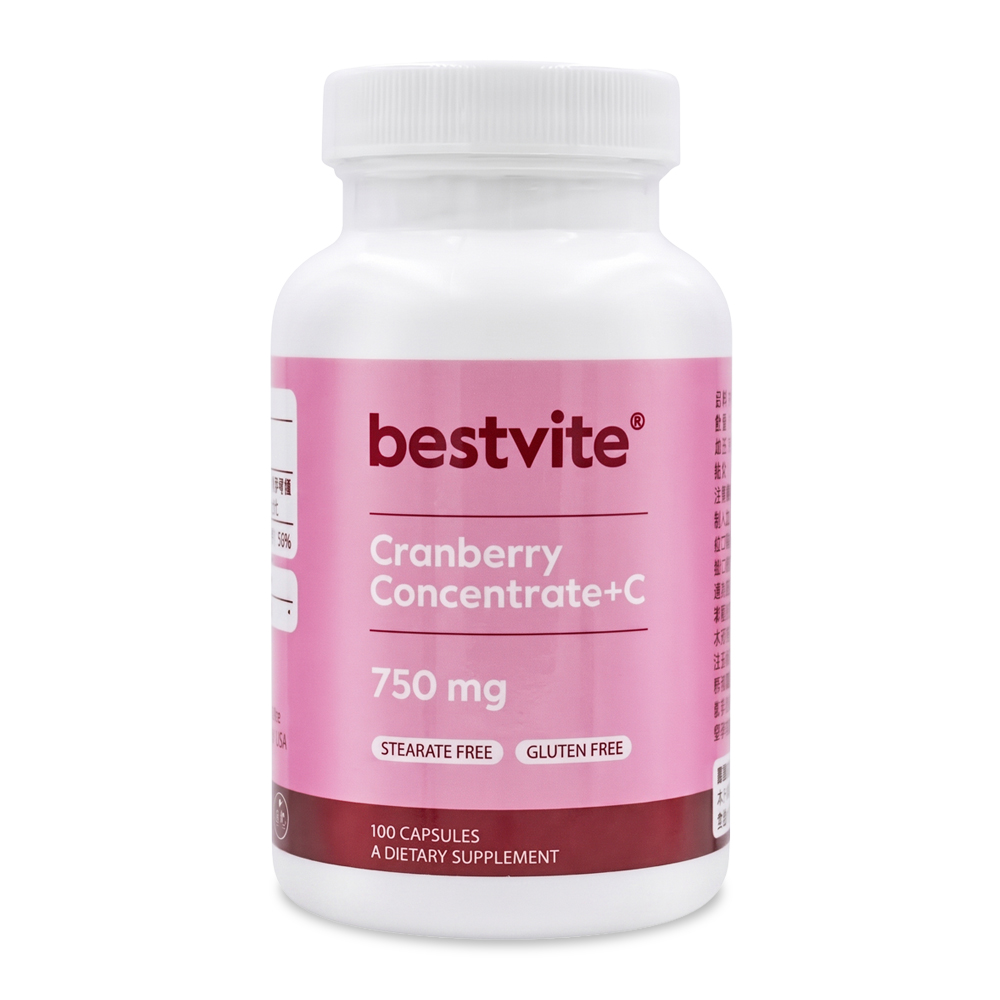 Bestvite 必賜力 【美國】高濃縮蔓越莓750mg膠囊1瓶 (100顆)