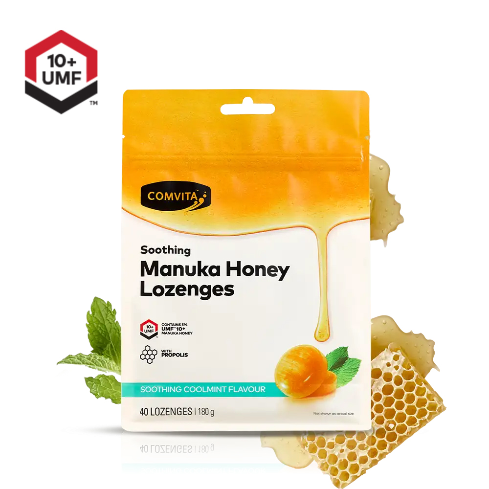 Comvita 康維他 蜂膠麥蘆卡蜂蜜潤喉糖(薄荷味)40粒
