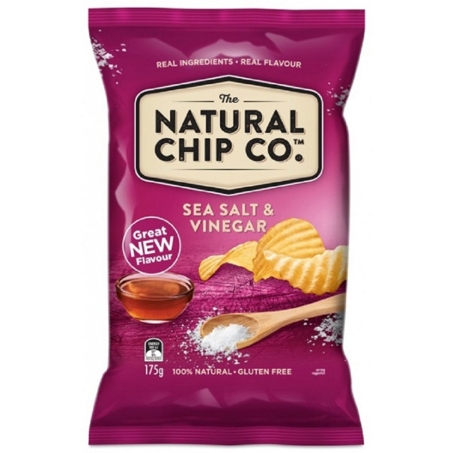 澳洲Natural 海鹽酸醋口味厚片波浪洋芋片(175g)