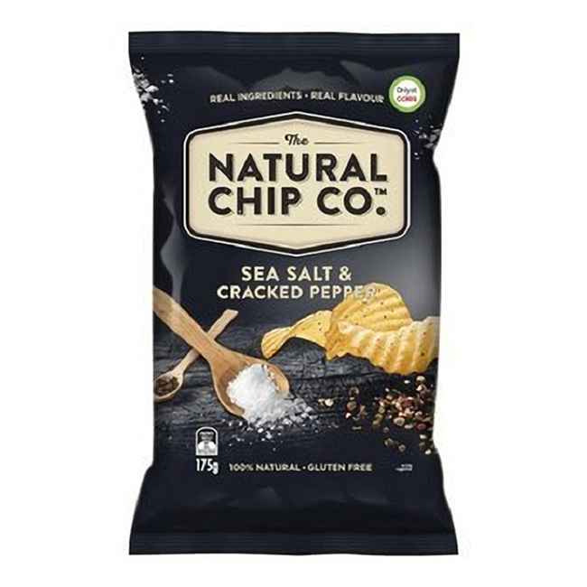 澳洲Natural 黑胡椒海鹽口味波浪厚片洋芋片 (175g)