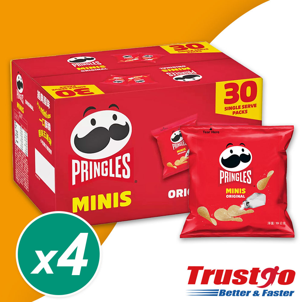 PRINGLES 品客 洋芋片 MINIS 經典原味x4箱(19gx30包/箱)