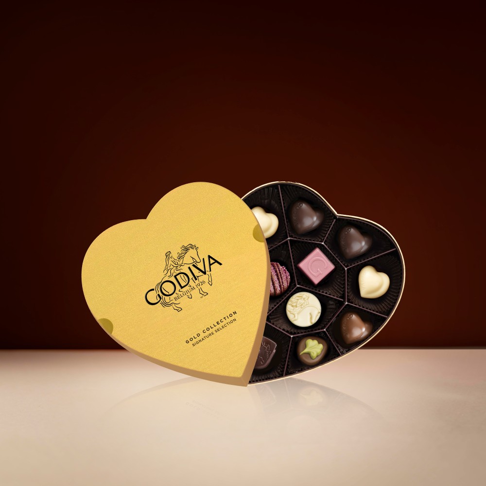 GODIVA 歌帝梵 金裝心形巧克力禮盒12顆裝