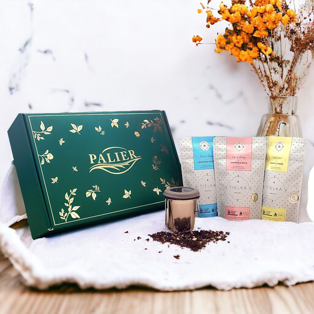 PALIER | Tielka | 澳洲有機茶禮盒《內含10入袋裝茶包 x3 + 濾茶器》《玫瑰檸檬茶/沁心薄荷茶/月眠薰衣草》