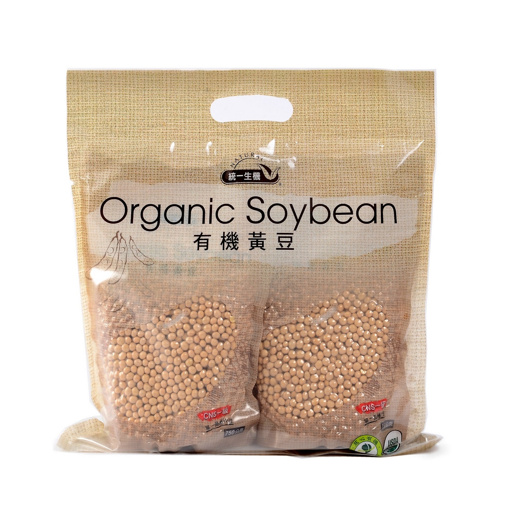《統一生機》有機黃豆2入提袋組(750g*2包/袋)