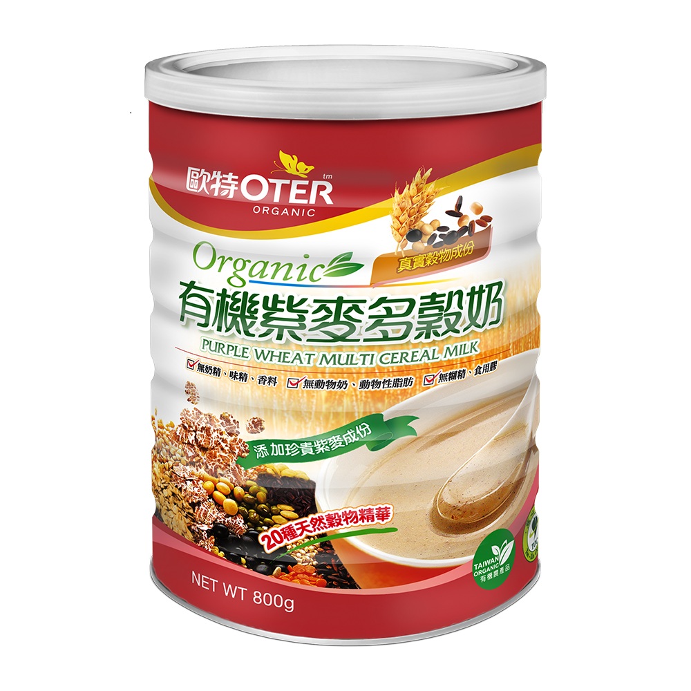 OTER 歐特 有機紫麥多穀奶(800g/罐)