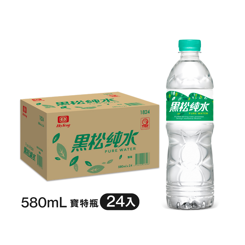 HeySong 黑松 純水580mlX48入(包裝飲用水)