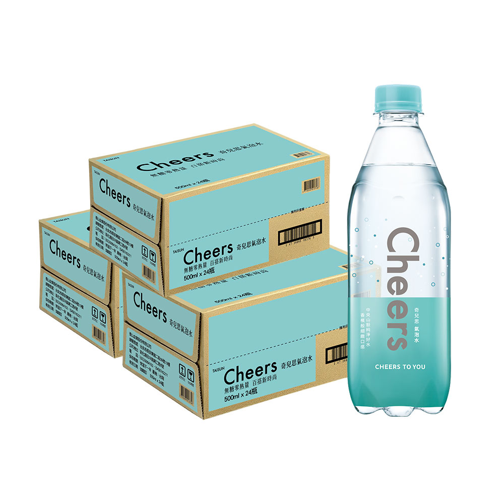TAISUN 泰山 Cheers氣泡水500ml(24入X3箱)