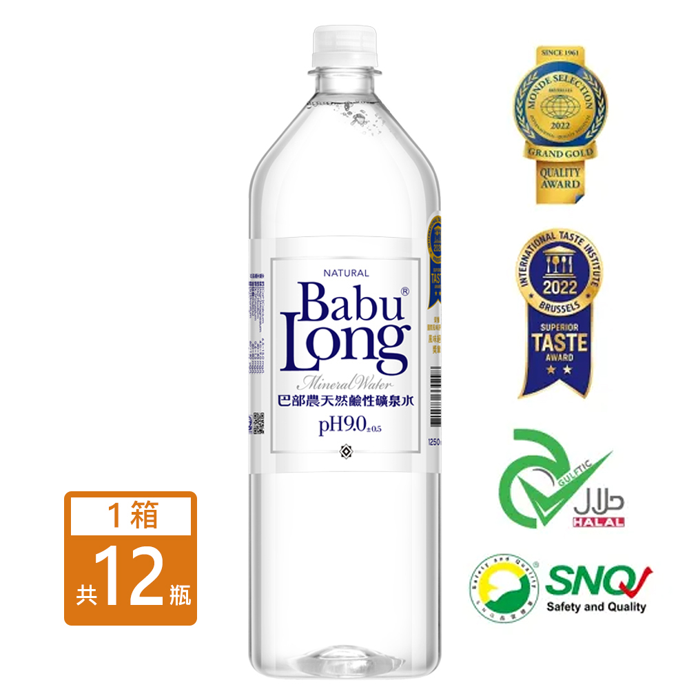 巴部農 天然鹼性水 1250ML (12入/箱)