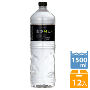 清境竹炭水1500cc(12入/箱)