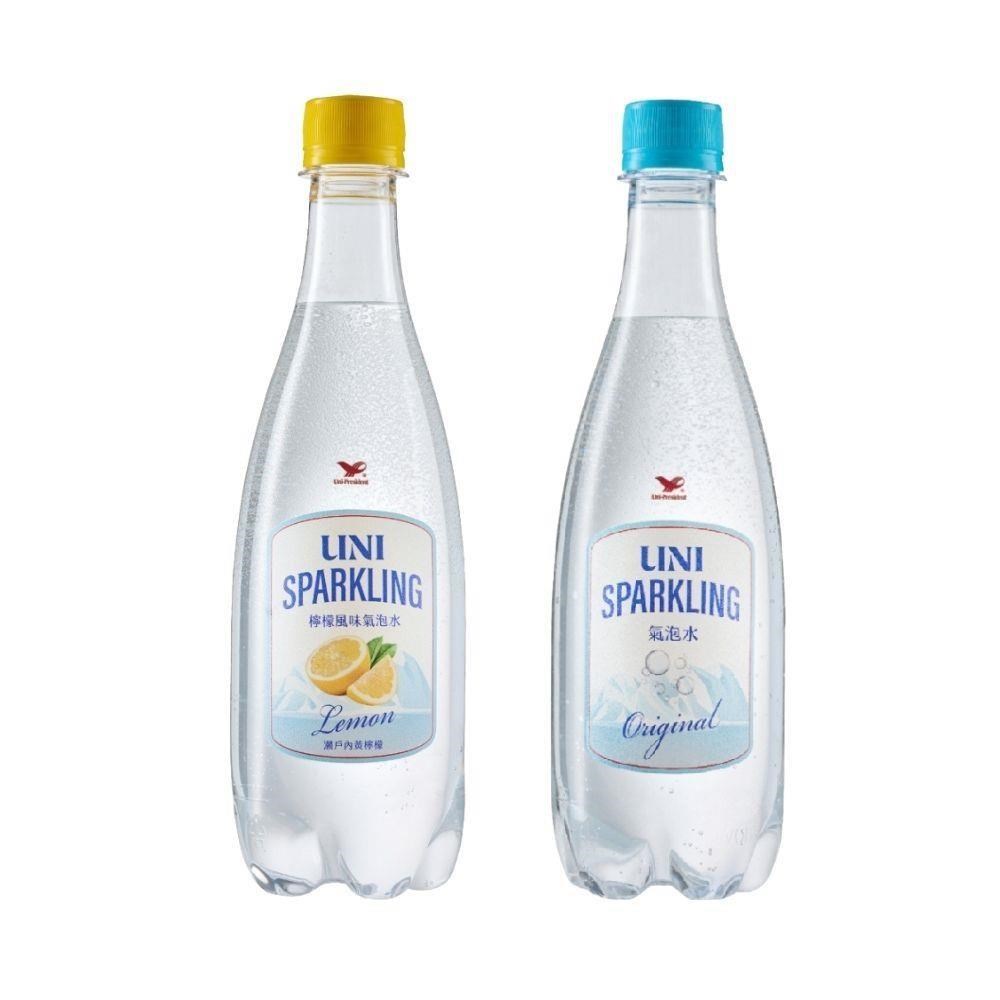 統一 UNI-SPARKLING原味/檸檬風味氣泡水500mlx24入/箱