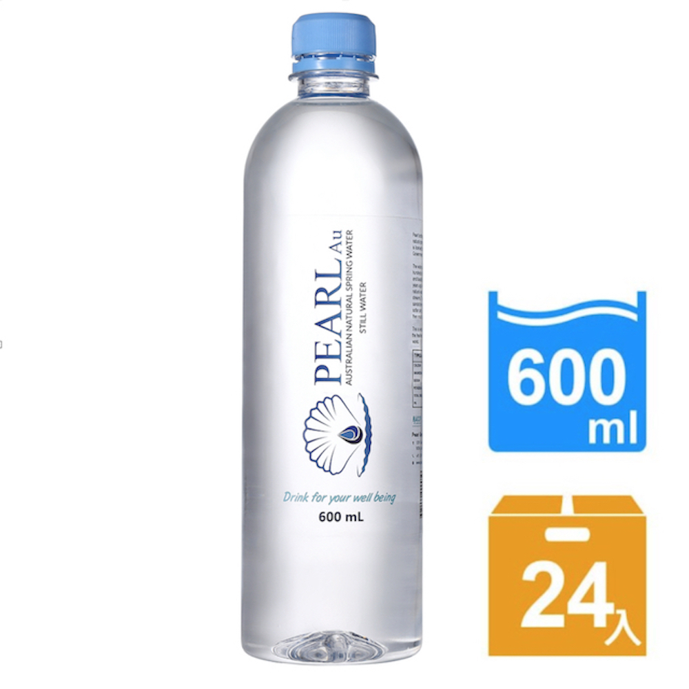 PearlAu 沛柔 澳洲PearlAu沛柔天然礦泉水600ml (24入/BPA Free)
