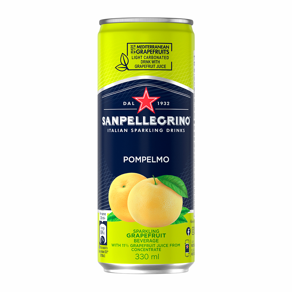 S.Pellegrino 聖沛黎洛 氣泡水果水 罐裝-葡萄柚(330mlx24入)
