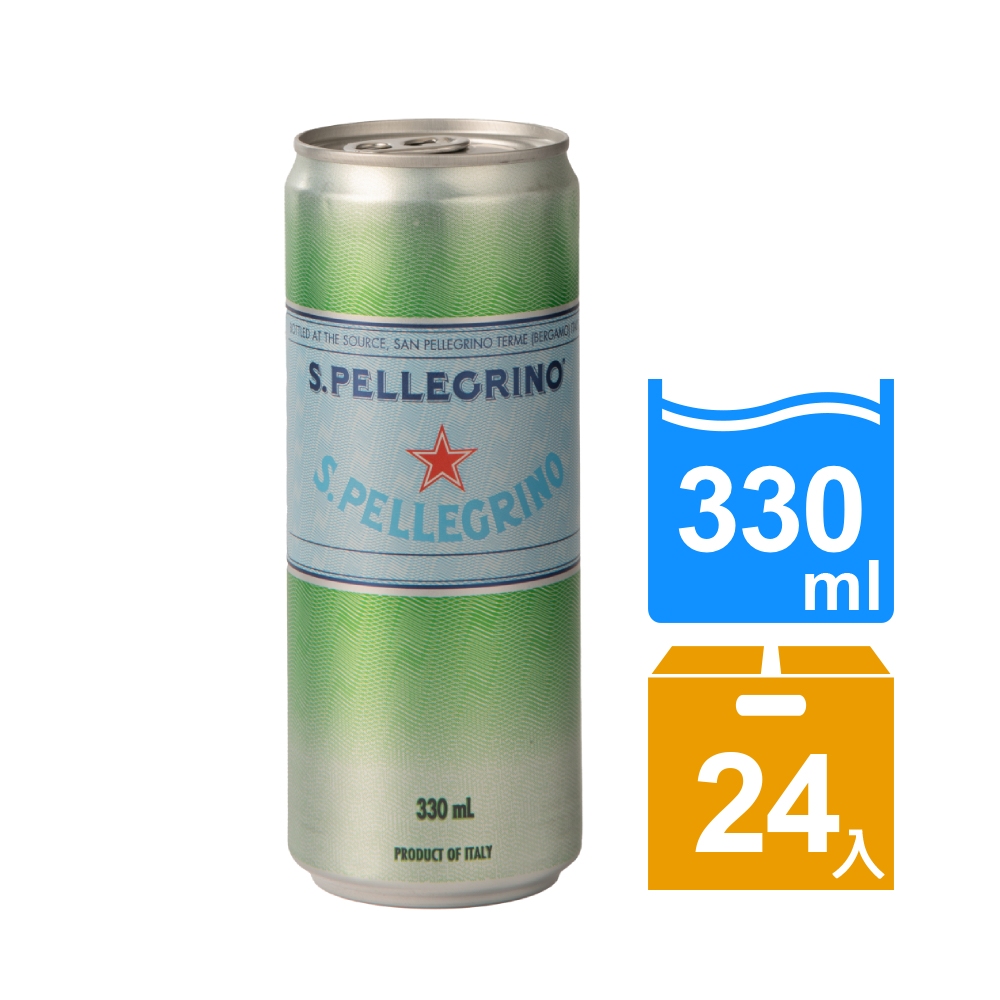 S.Pellegrino 聖沛黎洛 天然氣泡礦泉水 (330mlx24入)(進口氣泡水)