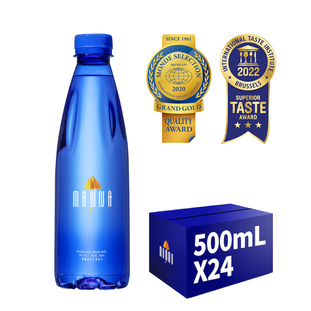 MANNA 天然蘇打礦泉水500mlx24入/箱(進口鹼性無氣火山冷泉水)