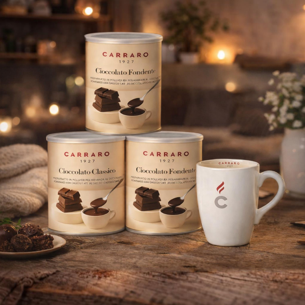 CARRARO 義大利罐裝 風味巧克力 可可粉 (500g)x3罐