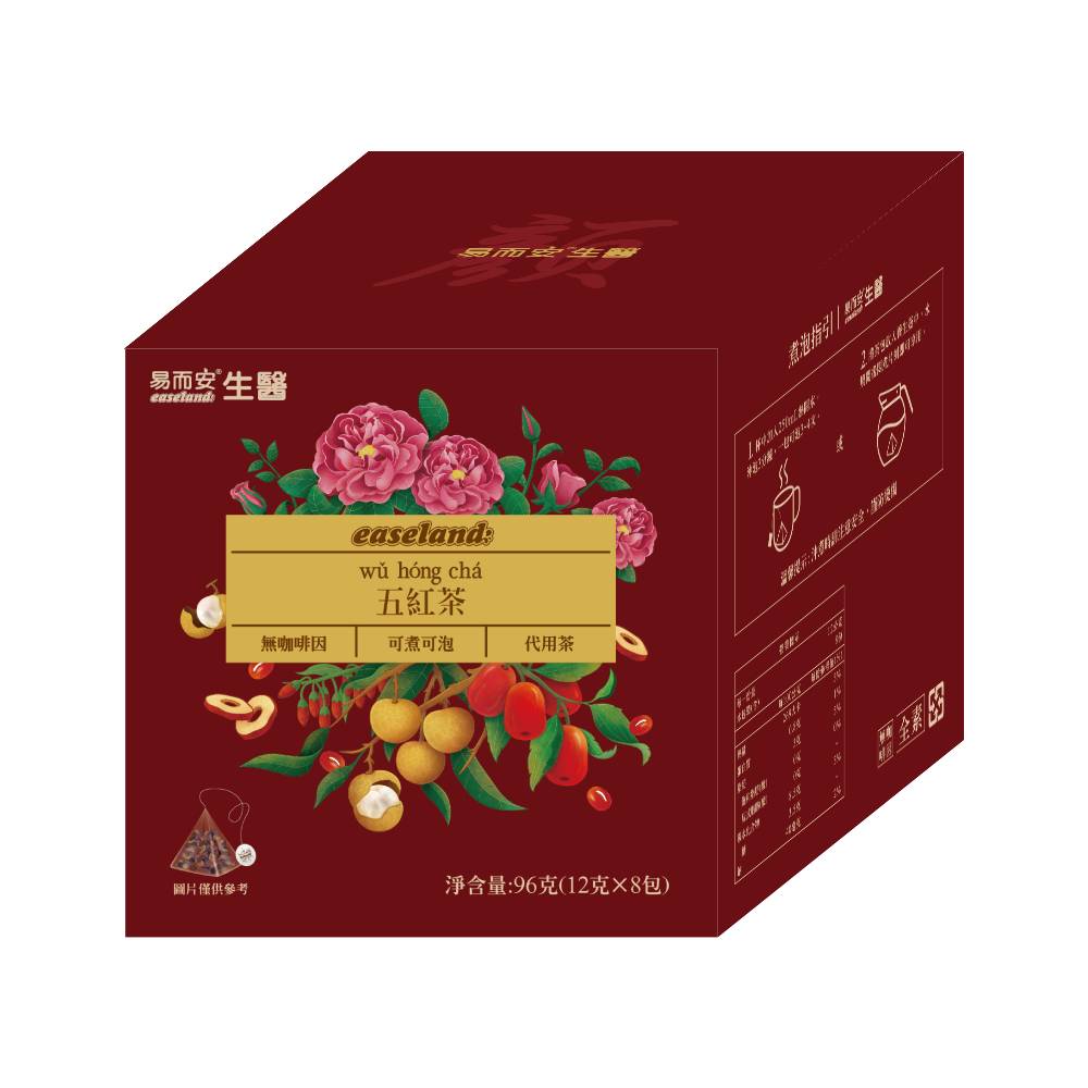 易而安 五紅茶12gX8包/盒