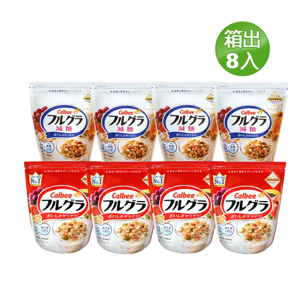 Calbee 卡樂比 富果樂 麥片-任選箱出8入(水果/減糖)