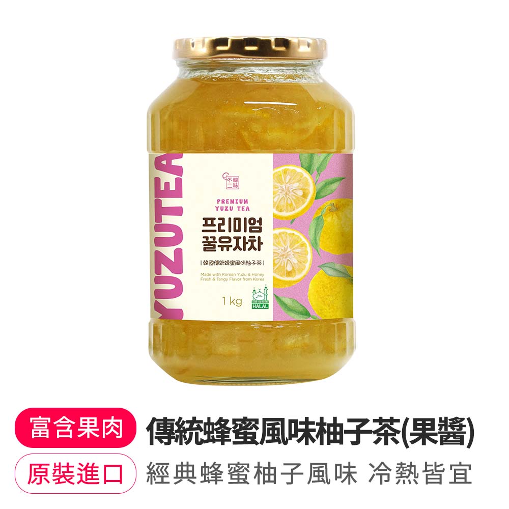 韓味不二 綠茶園蜂蜜風味柚子茶(果醬)1kg