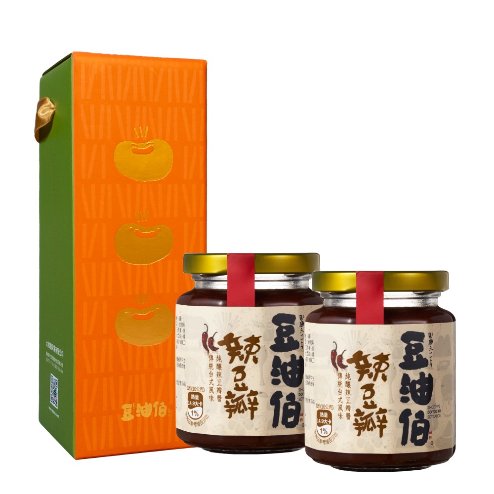 【豆油伯】辣豆瓣醬_2入x3  (禮盒顏色隨機出貨)