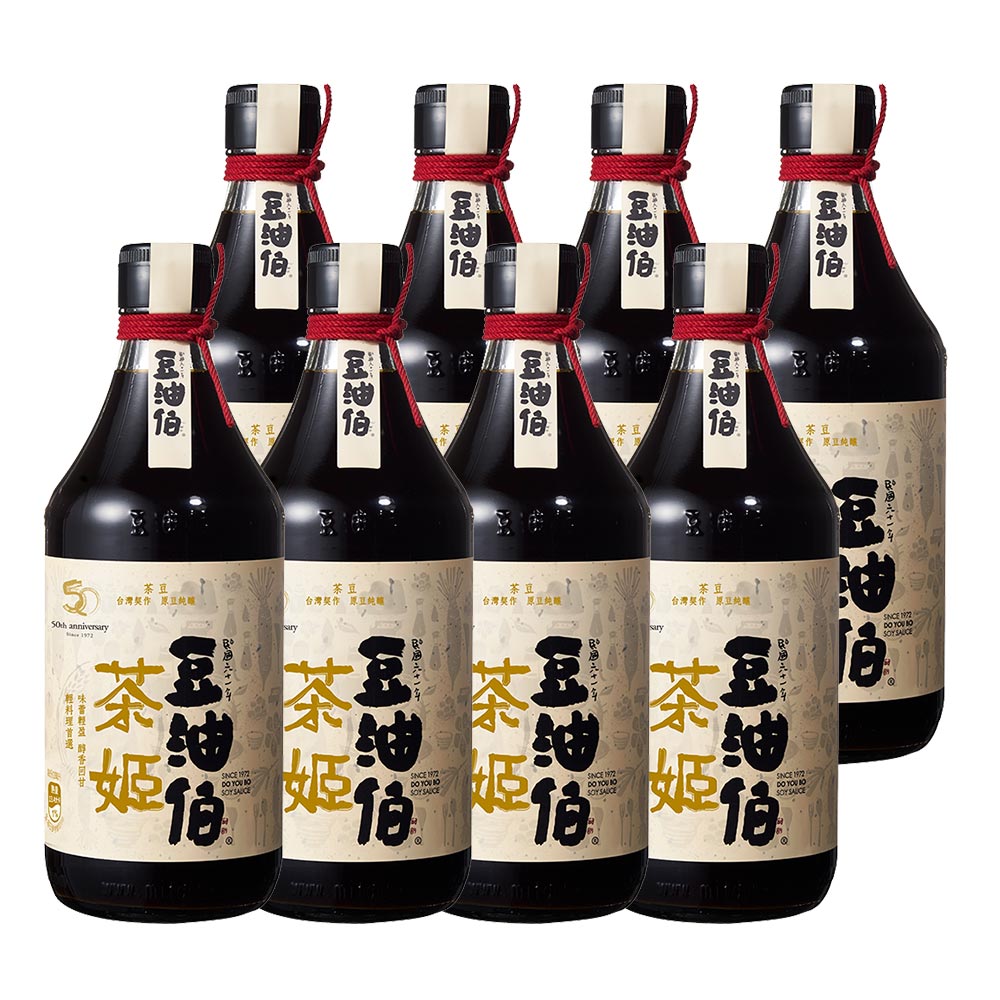 豆油伯 茶姬釀造醬油500mlx8