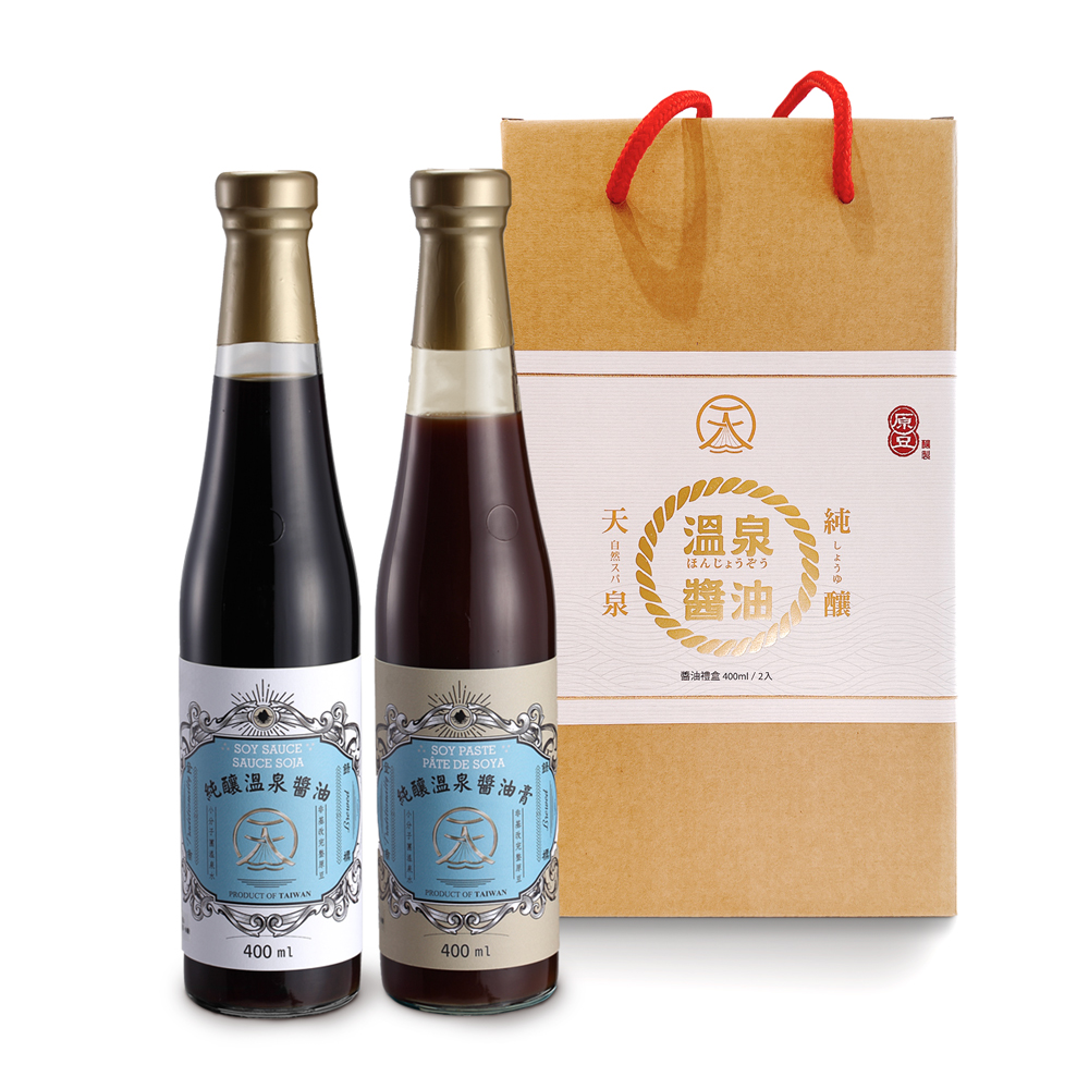 天泉 純釀溫泉醬油禮盒(純釀醬油400ml+純釀醬油膏400ml)