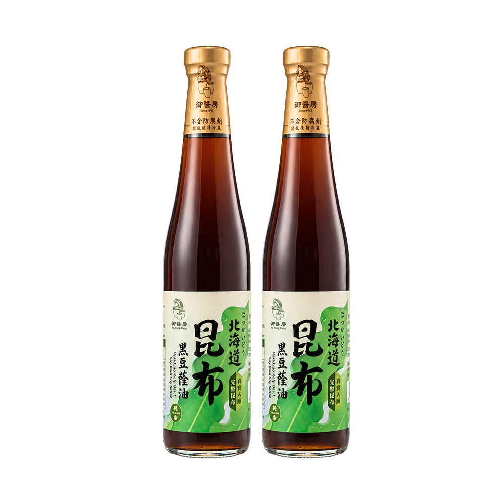 御醬房 薄鹽北海道昆布黑豆蔭油(420ml)x2瓶