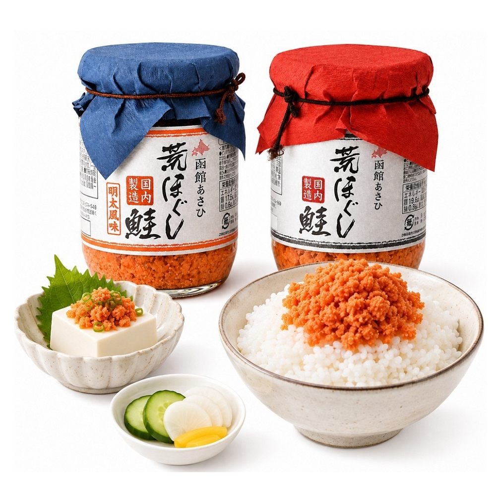 Asahi 朝日 日本北海道 朝日鮭魚鬆 明太子魚鬆100g 4瓶組